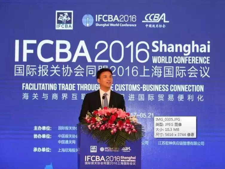 2016IFCBA花絮24—IFCBA2016杨浦区区长谢坚钢发言