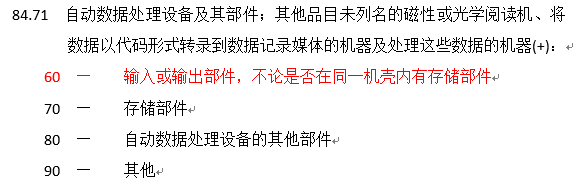 海关商品归类